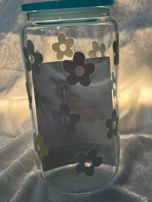 Flower -16oz Glass Tumbler